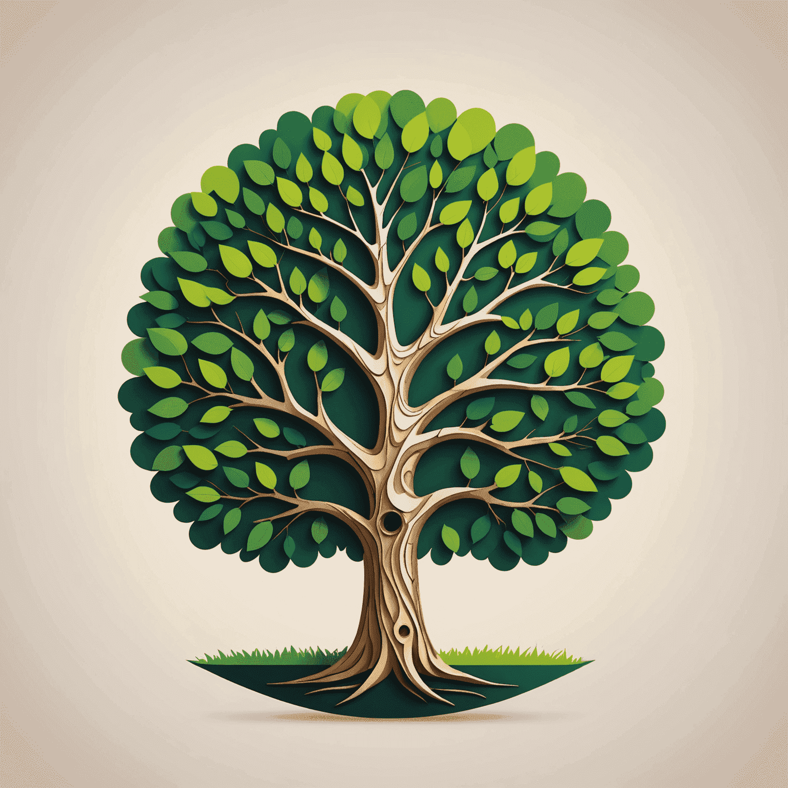 TreeU Digital Agency Logo - A modern, stylized tree with digital elements integrated into its branches