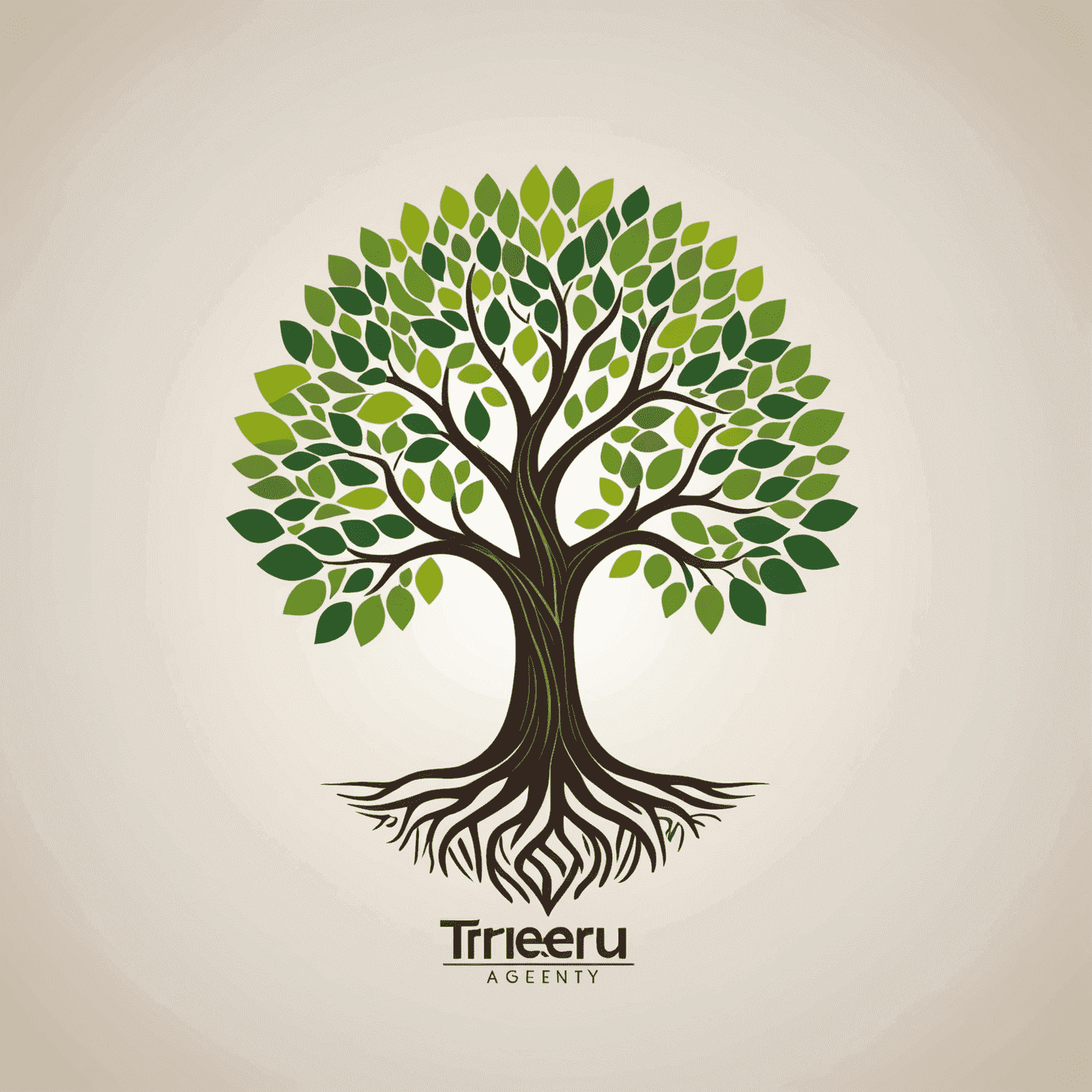 TreeU Digital Agency Logo - A modern, stylized tree with digital elements integrated into its branches