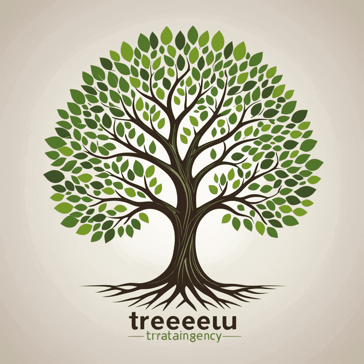 TreeU Digital Agency Logo - A modern, stylized tree with digital elements integrated into its branches