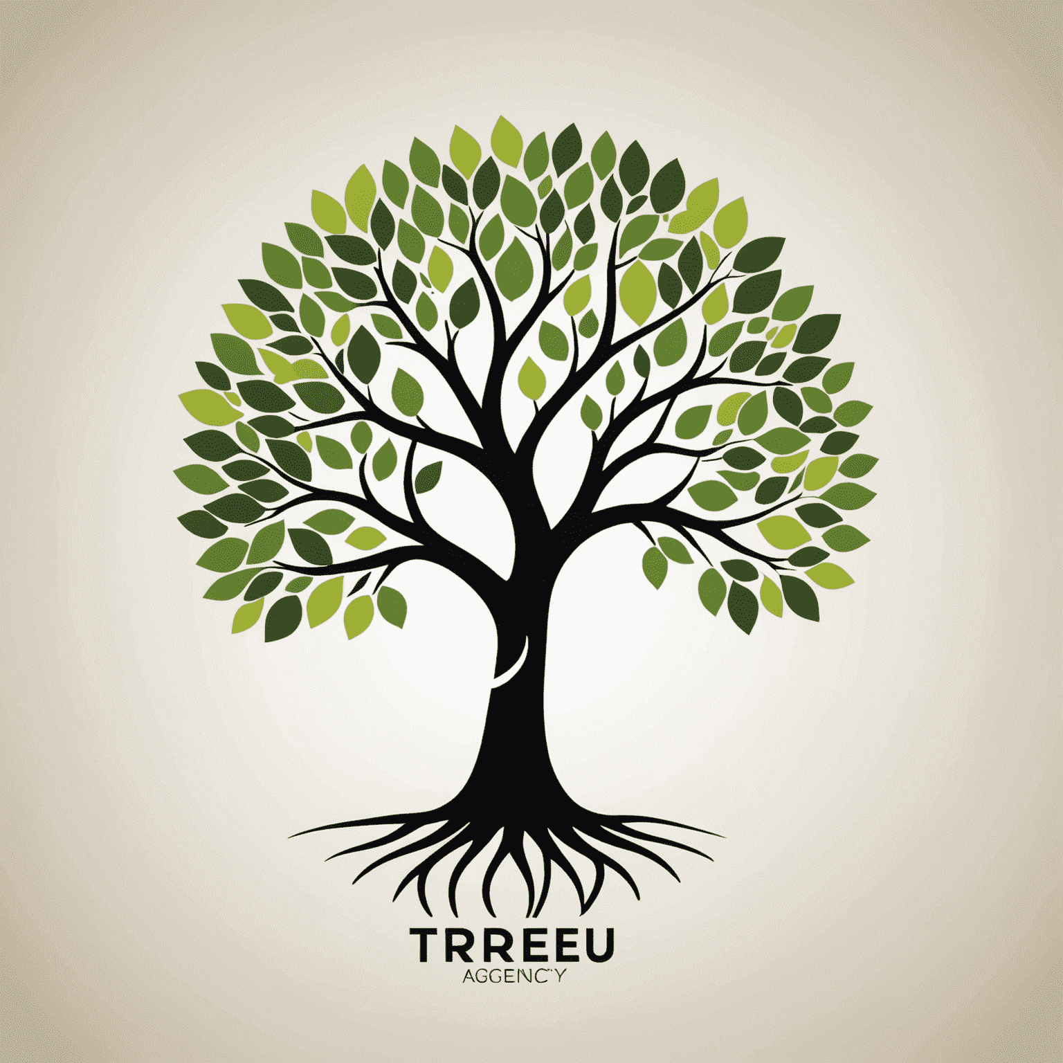 TreeU Digital Agency Logo - A modern, stylized tree with digital elements integrated into its branches