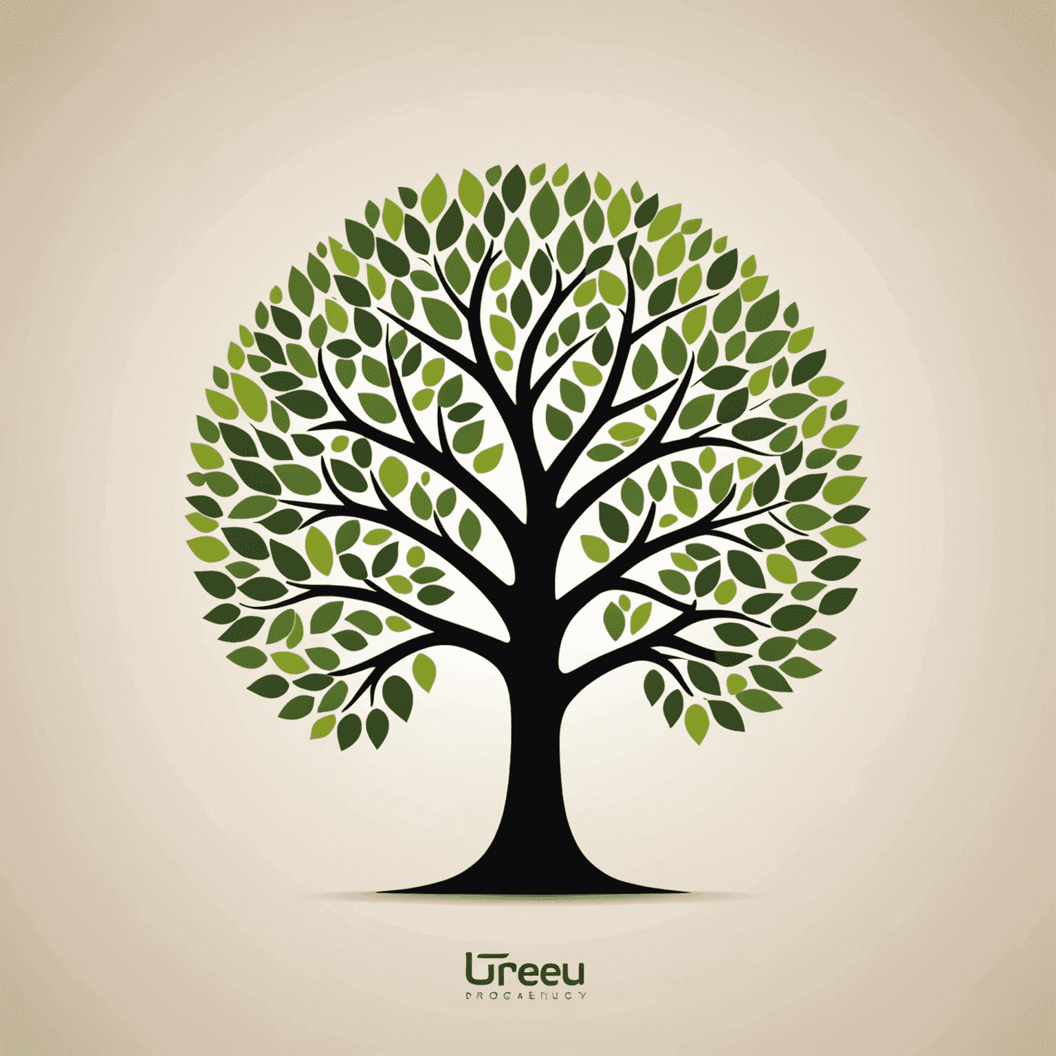 TreeU Digital Agency Logo - A modern, stylized tree with digital elements integrated into its branches