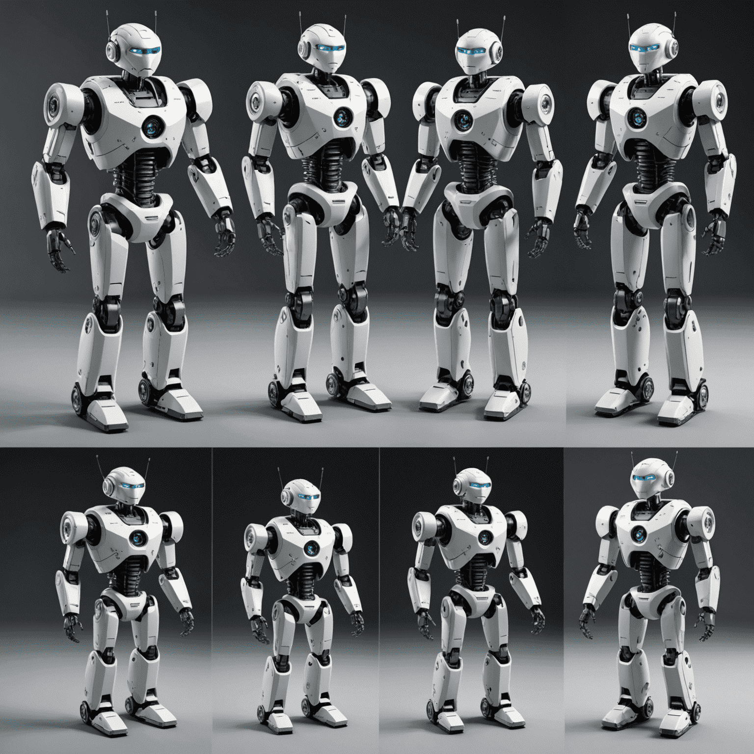 A collage showing the stages of robot design: from initial sketches, through 3D modeling, to a finished prototype. The image emphasizes the iterative nature of the design process.